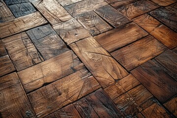 Poster - Close up of a wooden floor pattern, suitable for interior design projects