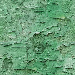 Poster - Detailed view of green paint on a wall, suitable for interior design projects