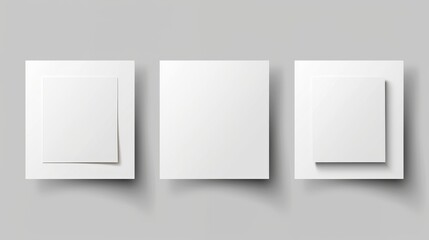 Poster - An isolated modern realistic set of square, rectangle, and line shadow effects for a banner, bar, label, paper sheet, poster, or sticker.