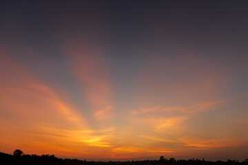 Wall Mural - beautiful sunset sky with clouds