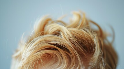 Aufkleber - Detailed image of a person with blonde hair, versatile for various projects