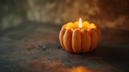 Aufkleber - A simple image of a lit candle on a table. Can be used for various themes and concepts