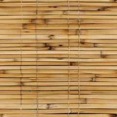 Poster - Close up view of bamboo blinds with a chain, suitable for interior design projects