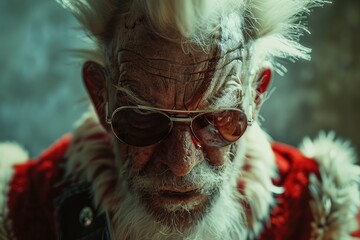 Aufkleber - Close up of a person wearing sunglasses. Ideal for fashion or summer-themed designs