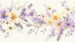 Lavender, blush, and butter yellow watercolor flowers for a romantic touch.