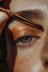 Poster - Close up of a person holding scissors, suitable for various projects