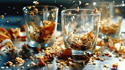 Aufkleber - Close up of food in a glass, suitable for food and drink concepts