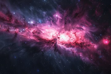 Wall Mural - galactic space background. beautiful nebula galaxy. generative ai