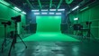 A green screen in modern movie - studio