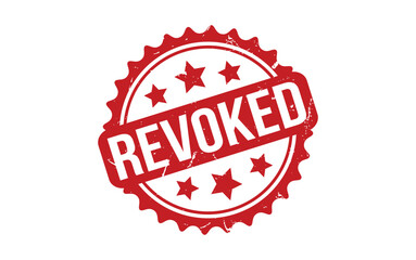 Revoked Stamp. Red Revoked Rubber grunge Stamp