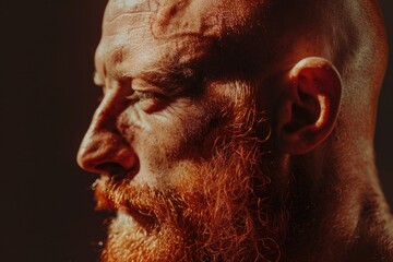 Aufkleber - A detailed close-up shot of a man with a beard. Perfect for business or lifestyle concepts