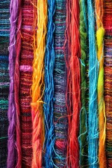 Aufkleber - Close up of colorful yarn bundle, ideal for crafting projects