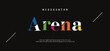 Arena Modern abstract digital alphabet font. Minimal technology typography, Creative urban sport fashion futuristic font and with numbers. vector illustration