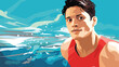 Olympic Champion Joseph Schooling of Singapore afte