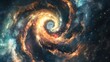 3D digital galaxy swirling star patterns