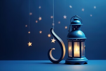 Eid ul adha festival with lantern background