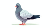 Fototapeta Młodzieżowe - Pigeon 2d flat cartoon vactor illustration isolated