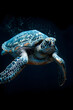 Graceful Sea Turtle Swimming in the Serene Ocean with Cinematic Photographic Style and Hyper-Detailed Realism
