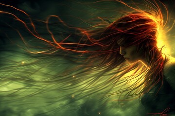 Poster - A mesmerizing blend of fantasy and art, this abstract fractal design captivates with its dynamic