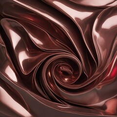 Poster - Mesmerizing swirl of glossy, liquid chocolate dominates image, its lustrous sheen reflecting light, creating dance of shadows, highlights. Rich, brown tones accentuated by fluid motion captured.