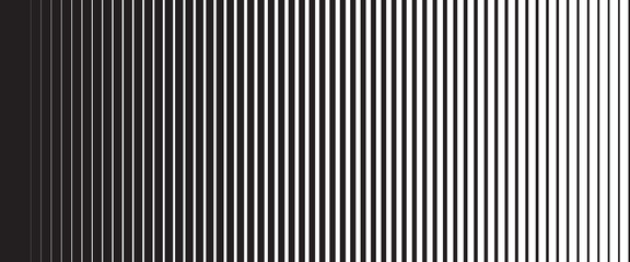 Halftone gradient lines Black vertical parallel stripes. Horizontal speed line halftone pattern with gradient effect. Template for backgrounds and stylized textures .halftone gradient lines. EPS 10