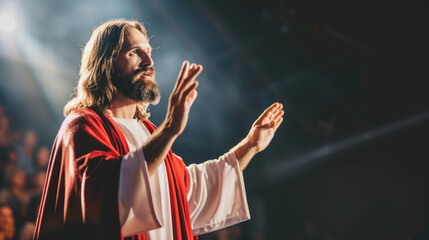 Wall Mural - Jesus Christ as a motivational speaker