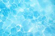 Close Up of Beautiful Swimming Pool Water Texture Background with Sunlight Reflection, Top View, Flat Lay. Blue and White Color Background for Summer Concept. Flat Design. High Resolution. 
