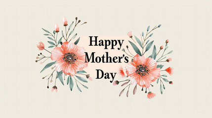 happy mother day card with flowers decoration for mother's day or sale shopping special offer banner