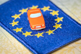 Fototapeta  - Transport regulations in European Union countries, concept of car traffic in the EU