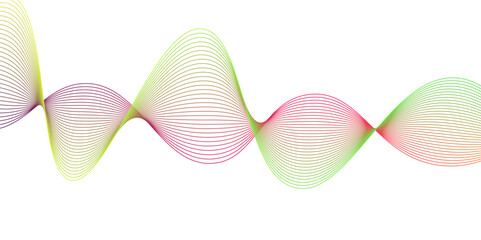 Wavy vector line abstract, business wave curve lines,Abstract wavy lines gradient vector illustration,graphic element isolated on white background,Desktop background, Wallpaper, Business banner, poste