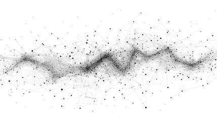 Fototapete - Connecting dots and lines abstract background. Modern illustration.