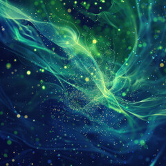 Wall Mural - a green and blue image with a lot of sparkles