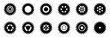 Gears icon set. Setting gears icon. Collection of mechanical cogwheels. Simple Gear wheel collection. Gear icons. Vector illustration with cogwheels sign set.