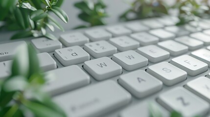Aufkleber - An isolated cartoon style keyboard and search bar. A minimal concept for Web searching. 3D rendering
