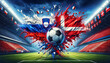 Soccer Concept. Europian Championship EM. Slovenia vs Denmark.