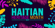 May is Haitian Heritage Month background template. Holiday concept. use to background, banner, placard, card, and poster design template with text inscription and standard color. vector illustration.