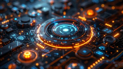 Leinwandbilder - Designing, engineering parts in digital computer software. Abstraction industrial tech background. Future computer technology. CAD systems. 3D modeling of abstract details.