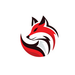 Wall Mural - creative fox head mascot