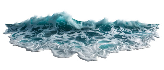 Large wave crashing on a white background. Cut out