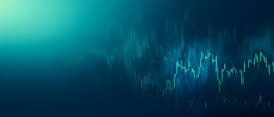 Poster - Abstract background of candlestick chart for investment information presentation.