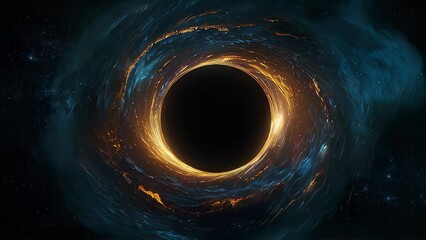 Wall Mural - spiral black hole in space