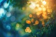 Summer Abstract Background with Nature Bokeh in Blue Colors