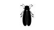 Cicada emblem, black isolated silhouette