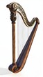© kittipoj - Exquisitely Crafted Decorative Harp - Intricate Musical Instrument with Ornate Baroque Detailing