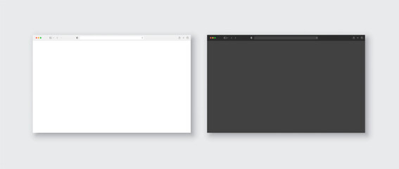 Blank window browser template. Browser mockup for laptop, tablet and phone. Vector EPS 10