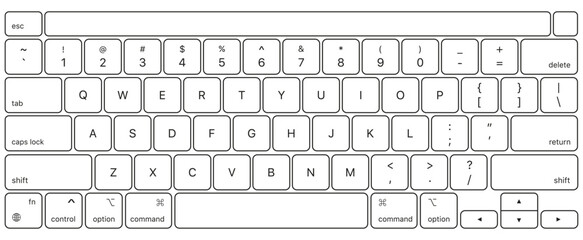 Laptop, pc, computer keyboard mockup. Vector EPS 10