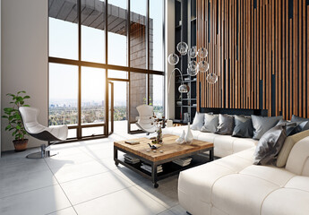 Poster - modern living interior