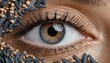 Generated image of eyelashes and eyeshadow make up