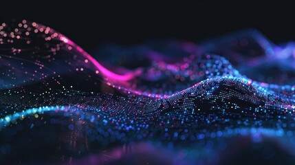 Poster - abstract background with connecting dots and lines. Connection structure. Science background. futuristic.