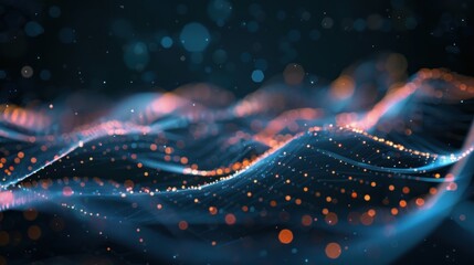Poster - abstract background with connecting dots and lines. Connection structure. Science background. futuristic.